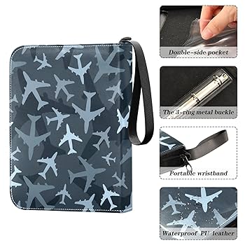 Amazon.com: Airplanes Blue Camouflage Card Binder 4 Pocket