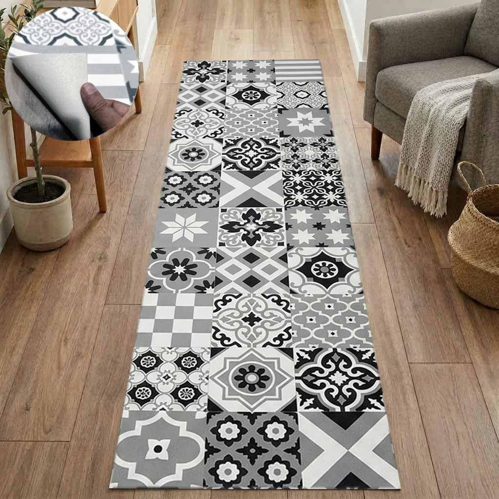 Alfombra vinílica Gris 60x440 extralarga Zonas de Paso