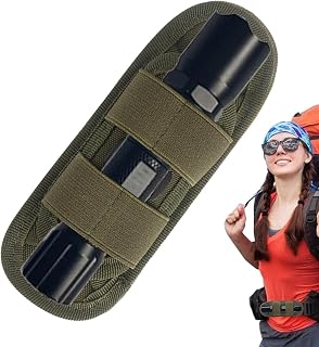 Flashlight Holster | Flashlight Pouch Holster Holder,360 Degree Rotatable Flashlight Holder Belt Clip, Outdoor Duty Belt Accessories Nulyunze