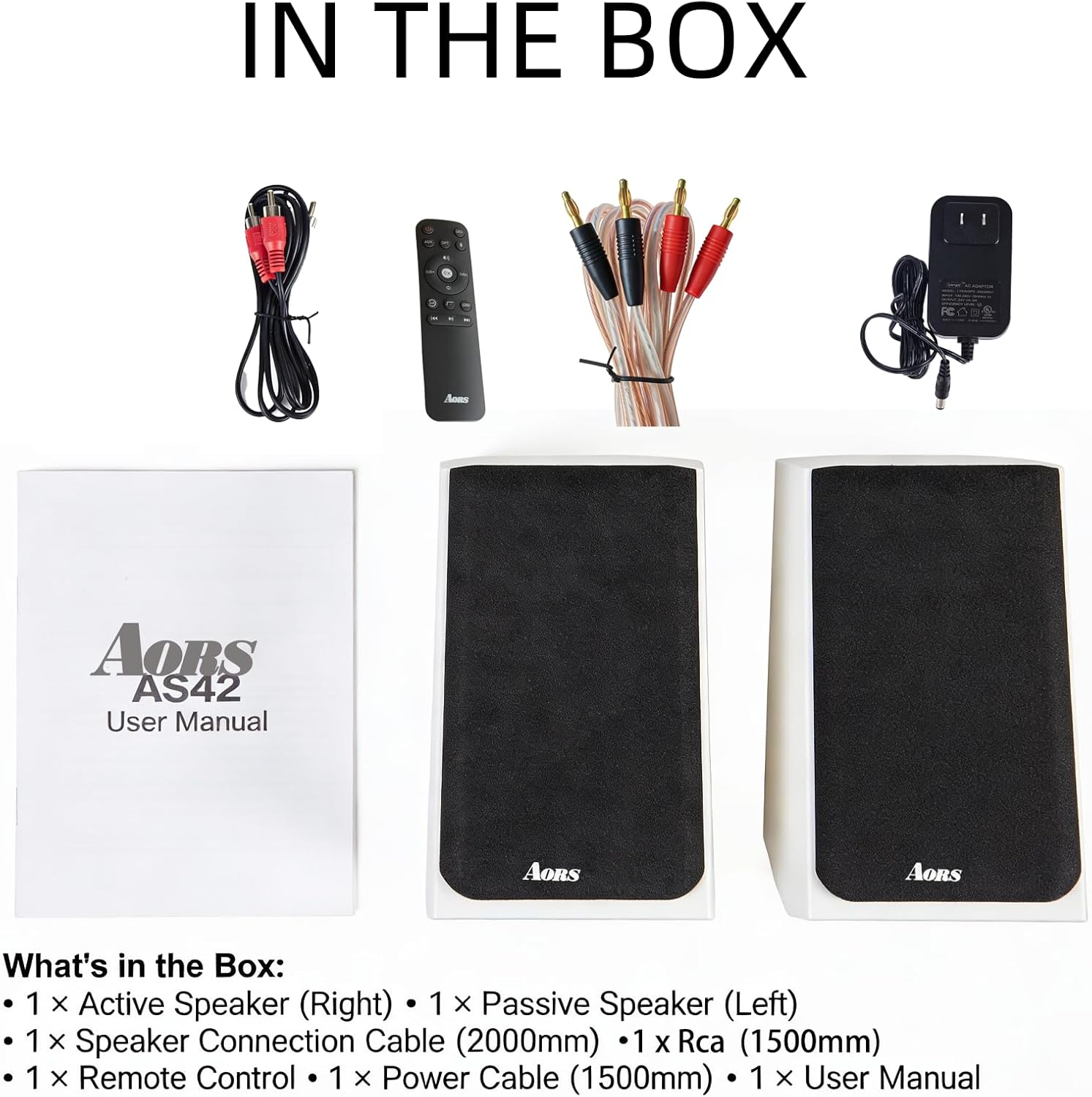 Active Bookshelf Speakers for TV & Desktop – Powered Stereo Bluetooth 5.3 Speaker with Optical & RCA Inputs, Subwoofer Output, Modern Wooden Design(AS-42 White) - Image 9