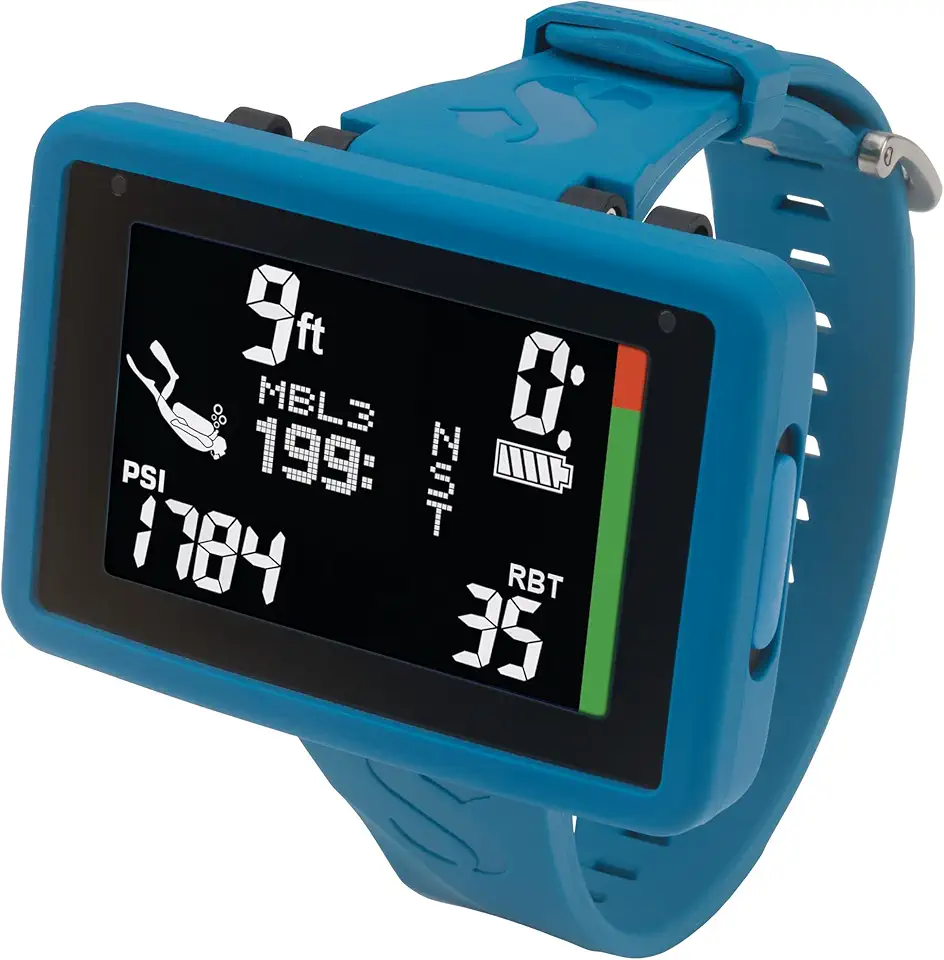 Scubapro Computador De Mergulho De Pulso Luna 2.0 Air Integrated (Ai) Com Bluetooth, Inclui Estojo E Alça De Silicone Para Braço