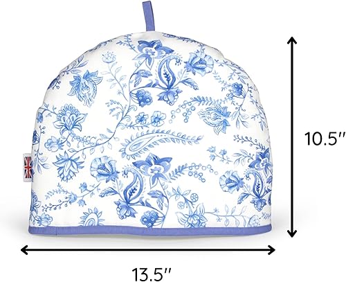 Miniatura 5 de Muldale Tetera grande acogedora para tetera británica, 100 % algodón, extra gruesa, diseñada en Inglaterra, tetera Koozie, tetera aislada, acogedora