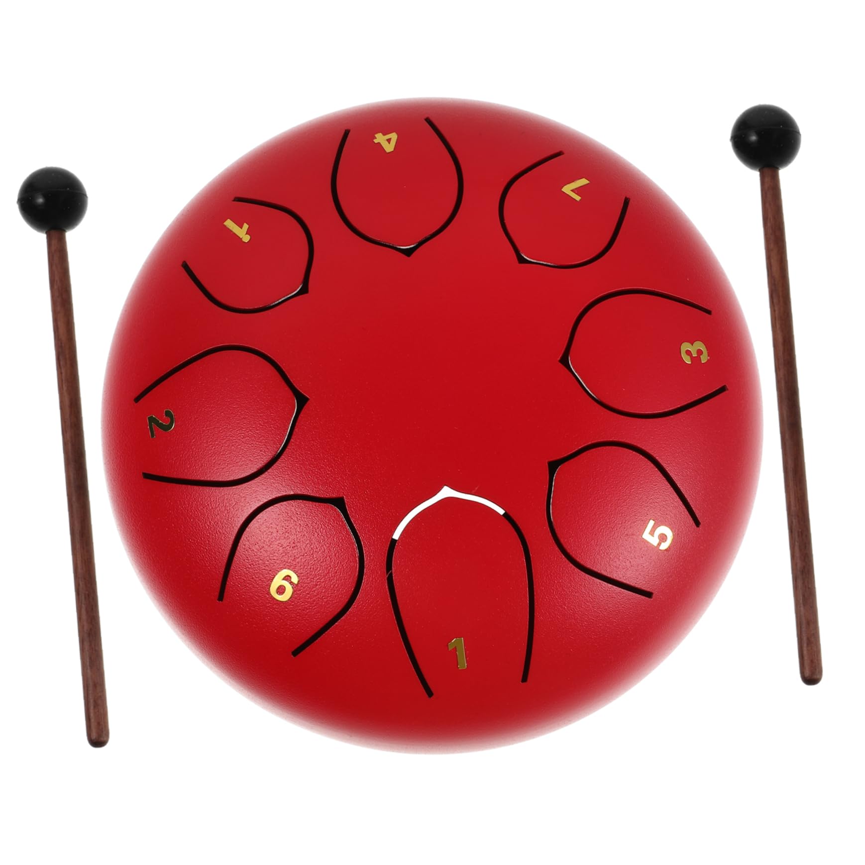 HEMOTON Elegant 6 Inch Hand Drum 8 Note Steel Tongue Drum for Boys and Girls Musical Education Tool for Meditation Yoga