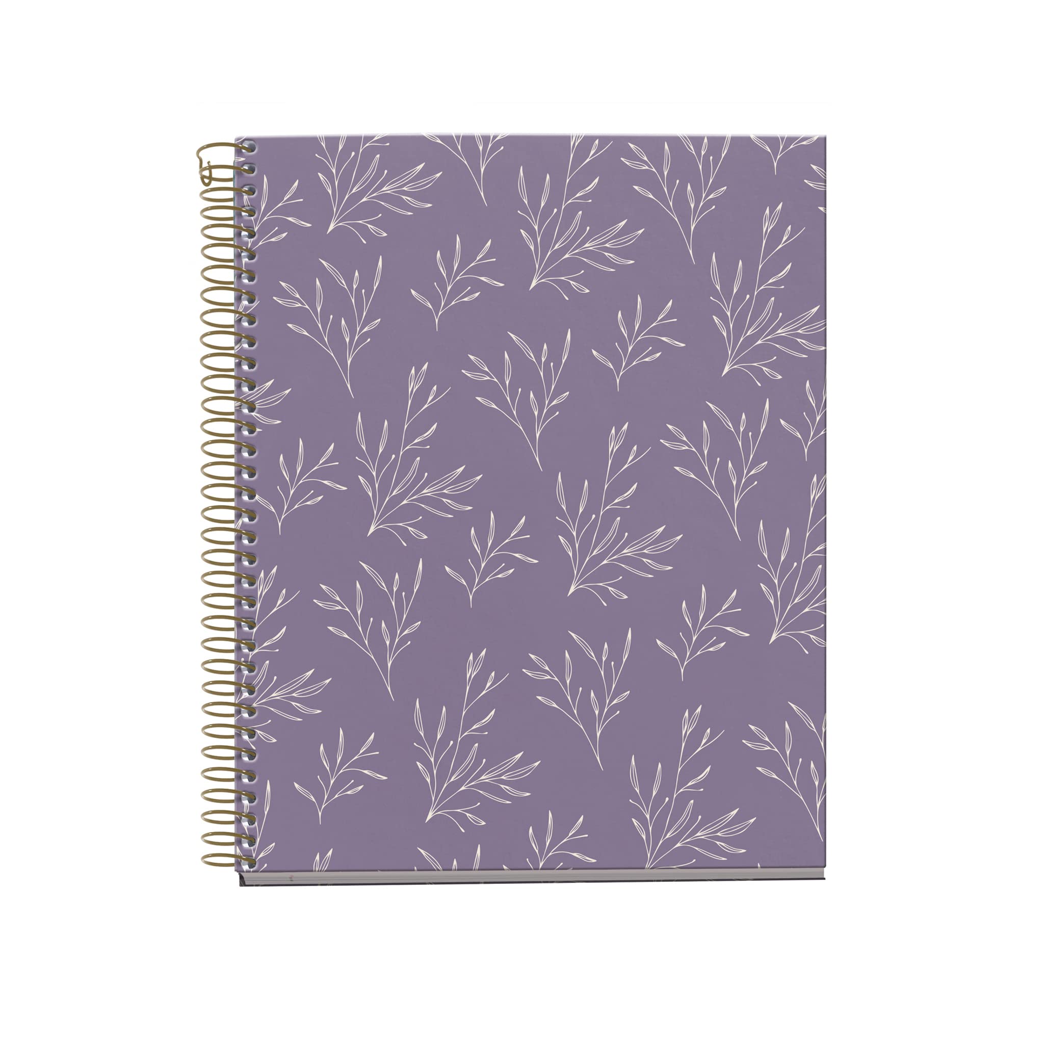 Miquelrius - A5 Notebook, 4 Colour Stripes, 5 x 5 mm, 120 Sheets of 70 g/m², Spiral, Squared Notebook, Garden Memories Collection, Lilac