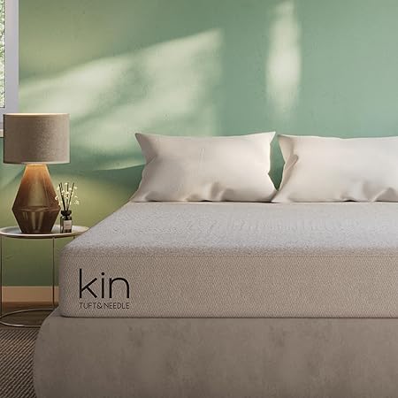Tuft & Needle Kin Medium Plush 10" Full Hybrid Mattress, Cooling, Pressure Relief, and Individually-Wrapped Coils, 100 Night Trial, Fiberglass-Free, CertiPUR-US, 10-Year Limited Warranty