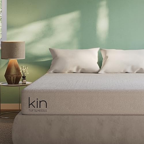 Tuft & Needle Kin Medium Plush 10" King Hybrid Mattress, Cooling, Pressure Relief, and Individually-Wrapped Coils, 100 Night Trial, Fiberglass-Free, CertiPUR-US, 10-Year Limited Warranty