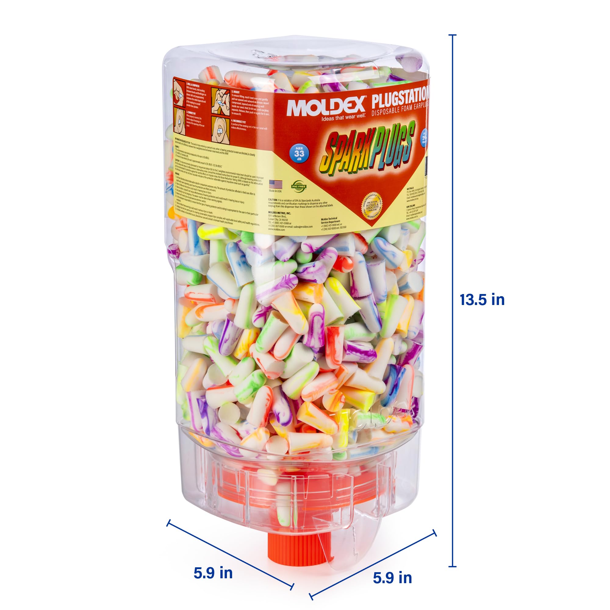j*読様 モルデックス 使い捨て耳栓 スパークプラグ プラグステーション ５００ モルデックスジャパン MOLDEX 耳栓 メテオ プラグステーション 500組入