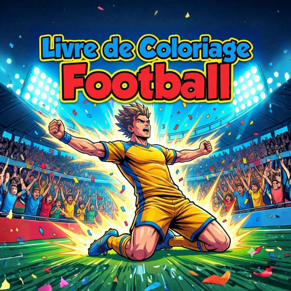 Livre de coloriage football: Style Manga & Action