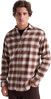 قميص عصري بأكمام طويلة بتصميم مربعات للرجال جيه جيه جوشوا من جاك اند جونز