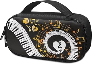 Musical Notes Heart Insulin Cooler Travel Case with Handle Portable Insulated Glucose Meter and Diabetic Supplies Carrying Bag for Daily Life and Trip Easy to Use