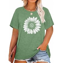 Plus Size Graphic Tees for Women Short Sleeve Loose Fit T-Shirt