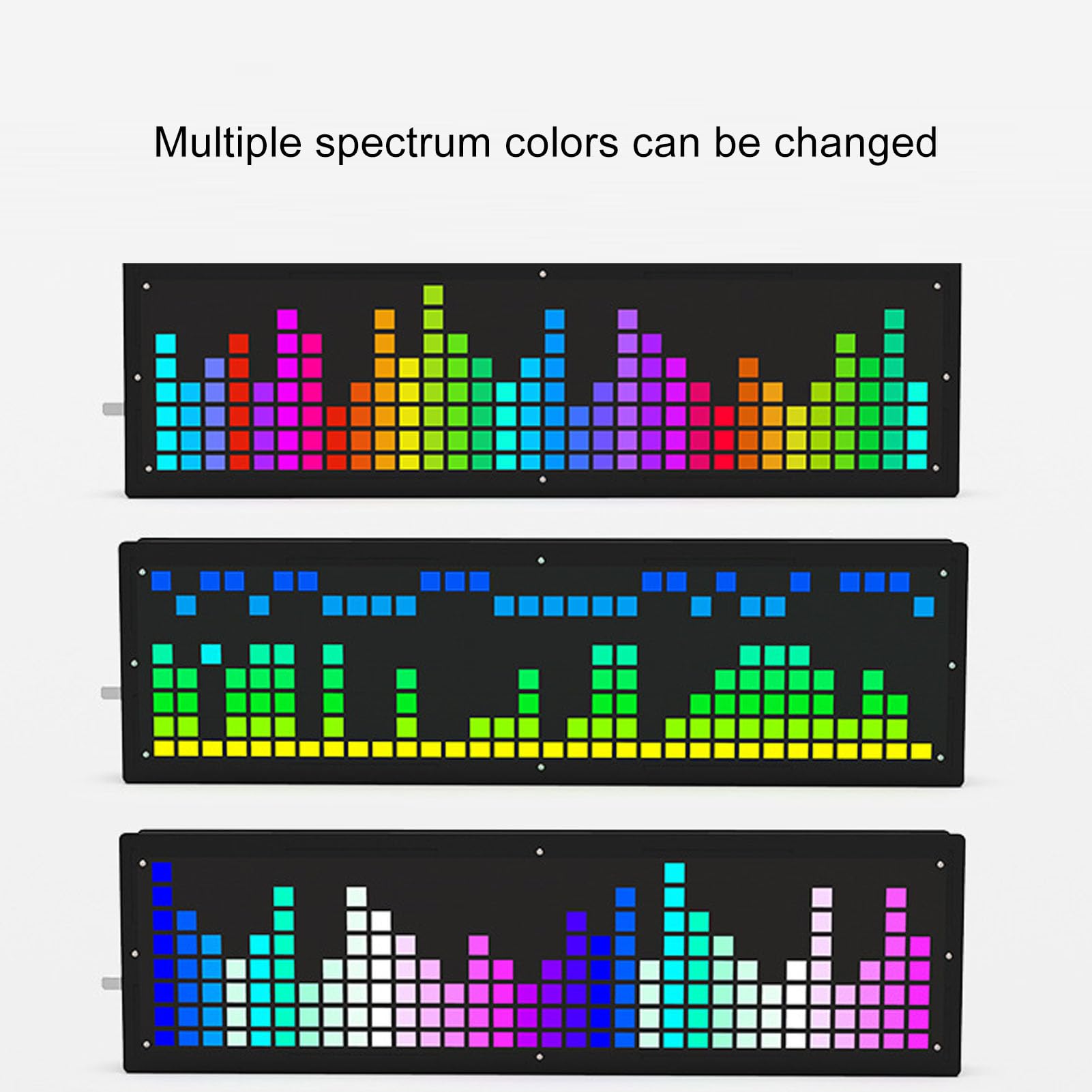 Orologio digitale Kit di saldatura Controllo vocale Dimmerabile Rgb Full Color 32x8 Dot Spectrum Parti di progetti elettronici per appassionati di elettronica e studenti