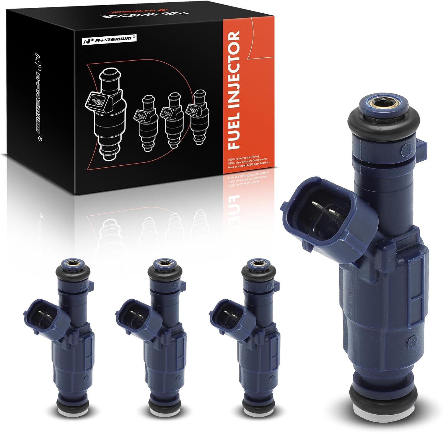 A-Premium Set of 4 Fuel Injectors Compatible with Hyundai Sonata 2008-2010, Tucson 2010-2013, Equus 2011 & Kia Forte 2010-2013, Sportage 2011-2013, Rondo 2010, Forte Koup 2010-2013, 2.4L 4.6L