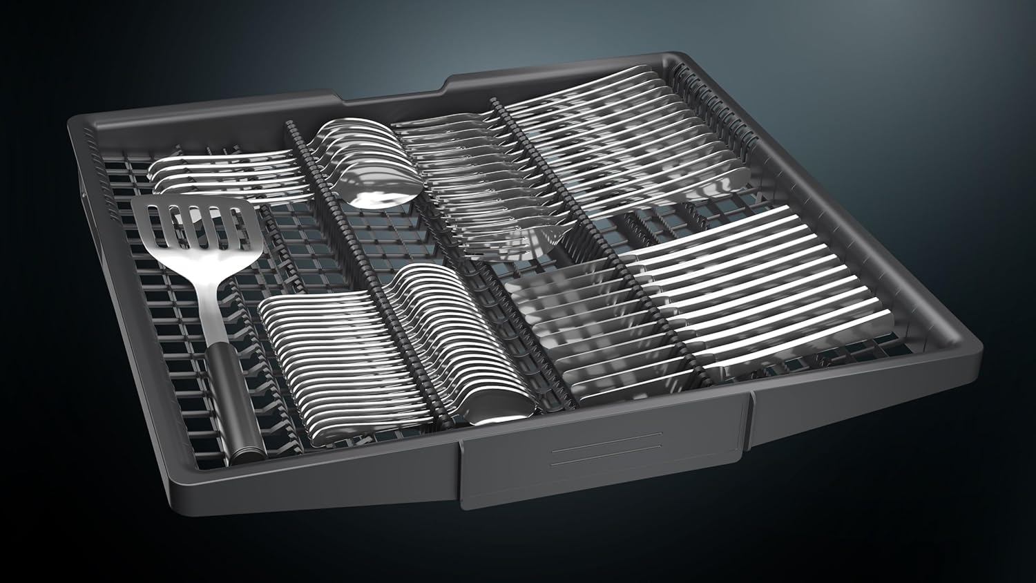 Third drawer for cutlery in Siemens iQ300 Dishwasher.