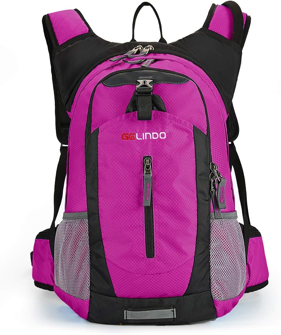 Gelindo Insulated Hydration Backpack Pack with 2.5L BPA Free Bladder - Keeps Liquid Cool Up to 4 Hours, Water Backpack for Hiking Camping Cycling Running, 18L