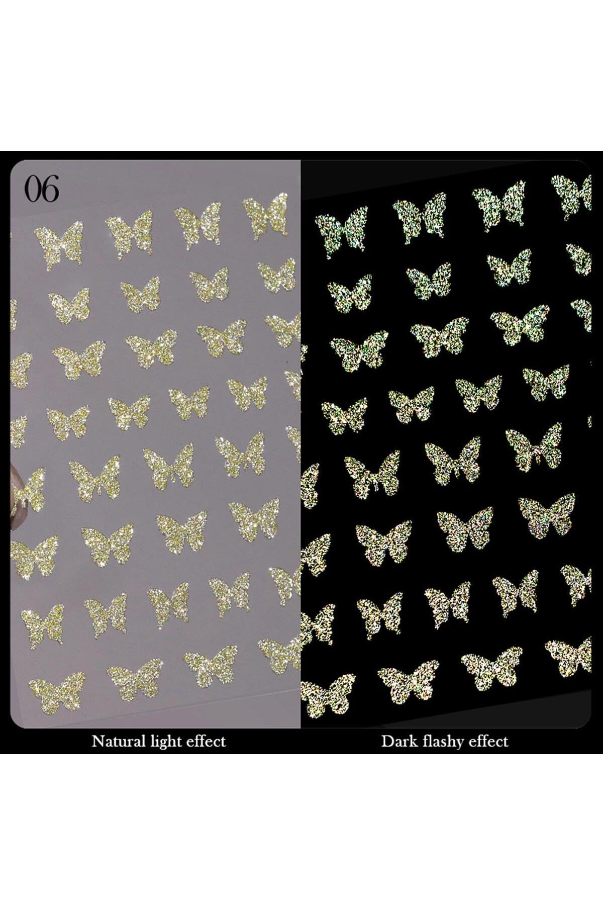 Nicole 3D Reflektif Efekt Nail Art Sticker Model - 6 (55881-6) 3020
