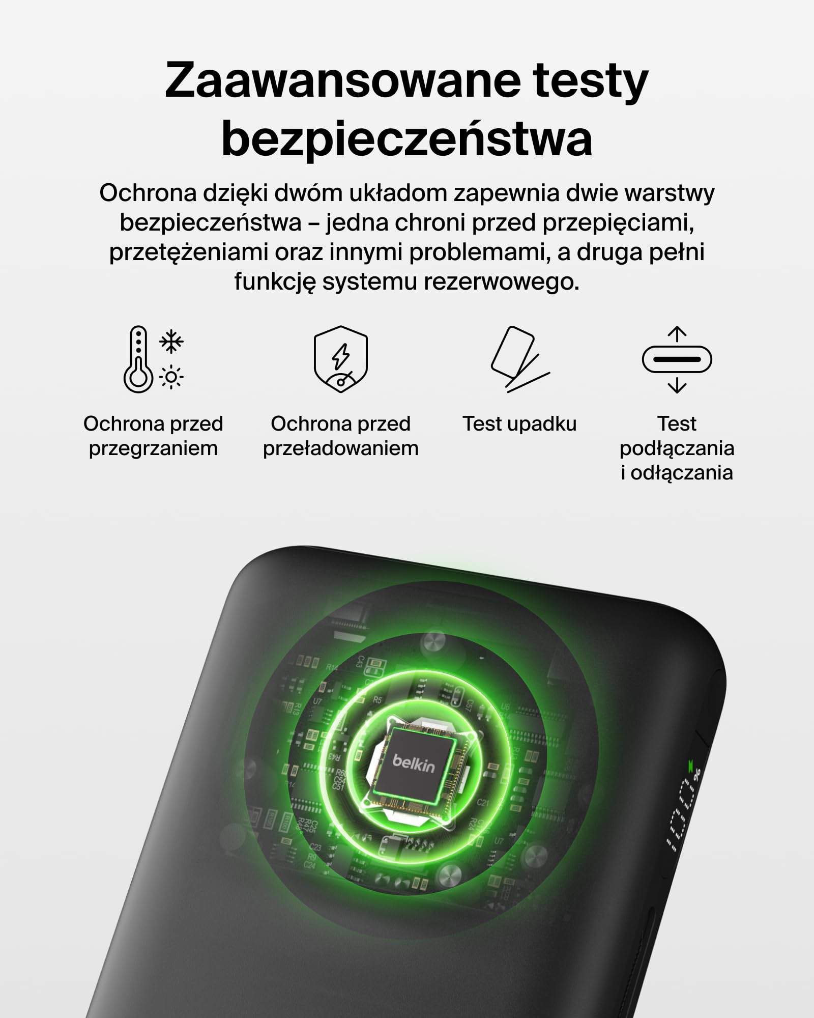 Belkin UltraCharge Pro Powerbank 25 000 mAh do Laptopów – Czarny | Powerbank 25 000 mAh, 1 Port USB-C, 1 Port USB-A i Kabel USB-C, 158 W Power Delivery, Wstępnie Naładowany, Wyświetlacz