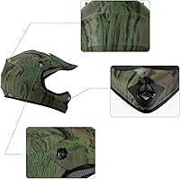 Vista 3 de TCMT DOT - Casco de motocross para niños y jóvenes, casco de motocross de cara completa, ATV de cuatro ruedas, casco BMX para niños y niñas,