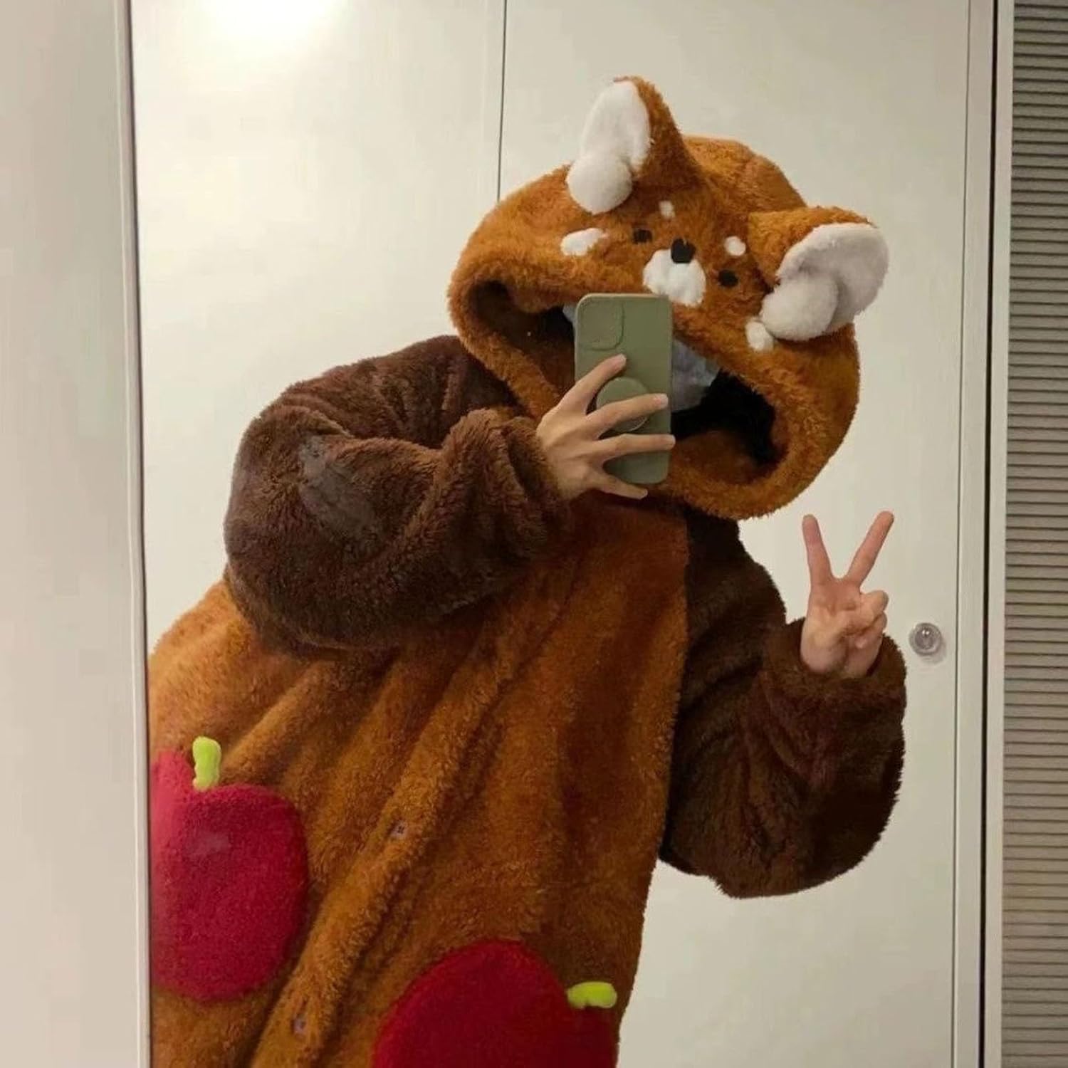 Unisex Adult Animal Pajamas,Plush Cute Animal Onesie Pajamas Christmas Cosplay Homewear Sleepwear Jumpsuit - Image 4