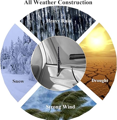 Miniatura 5 de Antena corta compatible con accesorios Toyota Tundra 2000-2025, repuesto de antena de radio de goma flexible de 7 pulgadas, para recepción