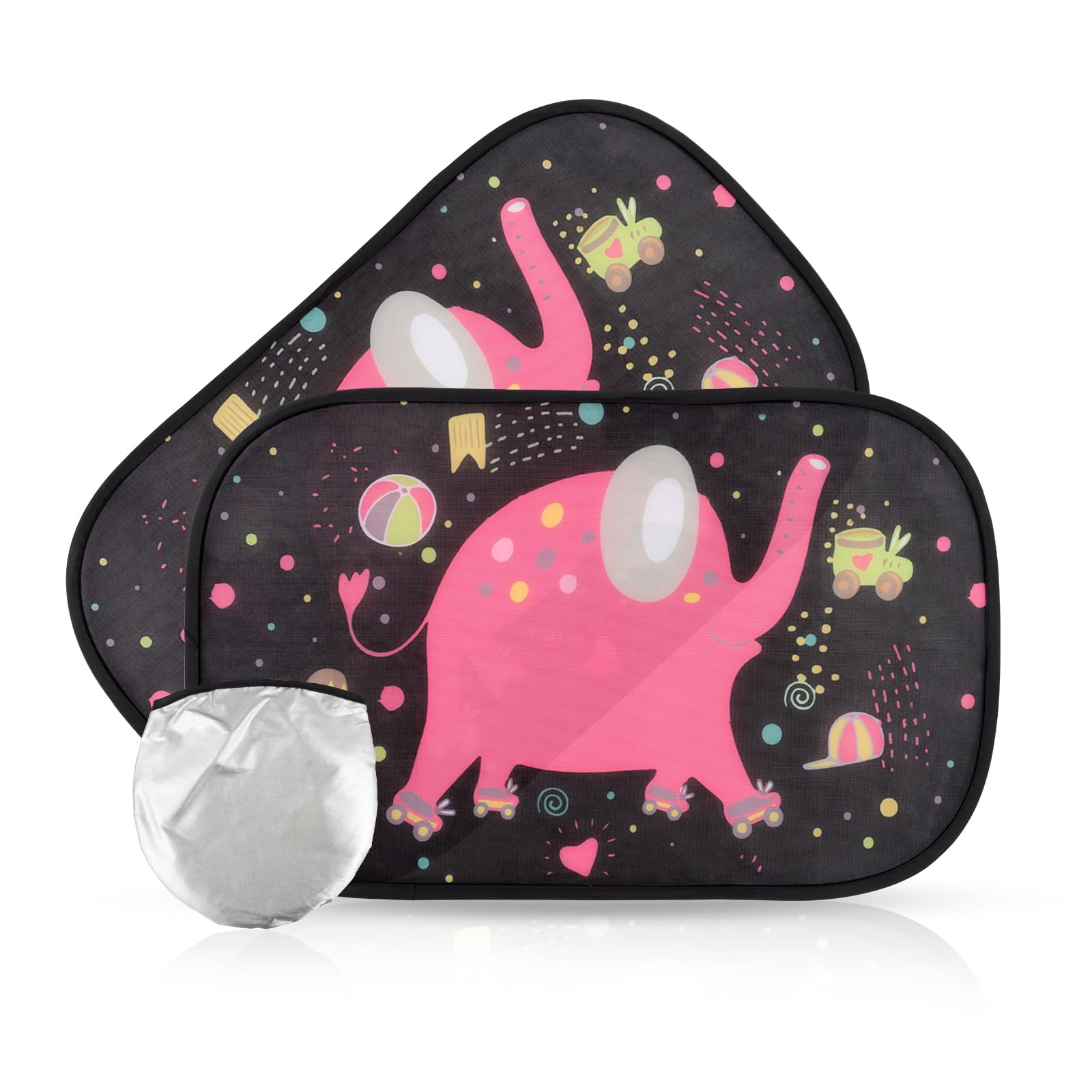 MXTIMWAN 2 Piezas Parasol de Coche, Parasol para Coche Parabrisas Interior con Protección UV, Parasoles para Ventana Lateral del Coche para Proteger Bebés y Mascotas, 50x30cm