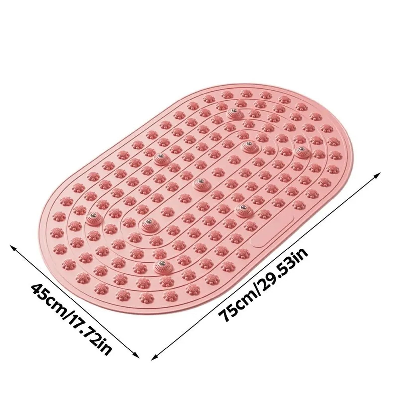 Esterilla Acupresión cojín del masaje pie de los 45x75cm | Estera de acupresión de silicona antideslizante(Pink)