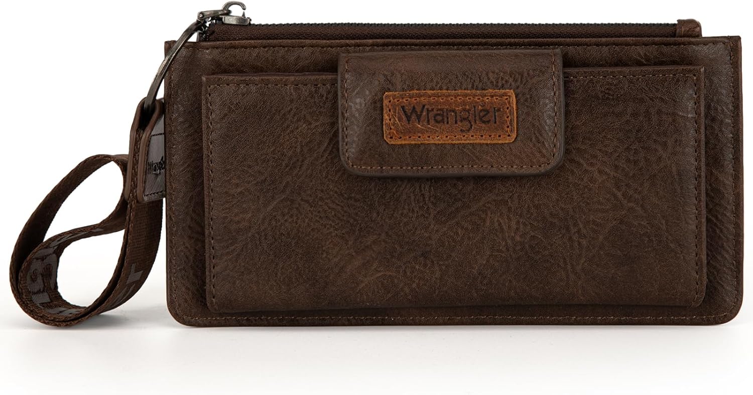 Montana West X Wrangler Minimalist Wallet Women Card Cases & Money Organizers Wristlet with Wallet Large Clutch with Coin Purse Smooth Zipper and Rfid Lining - Image 6