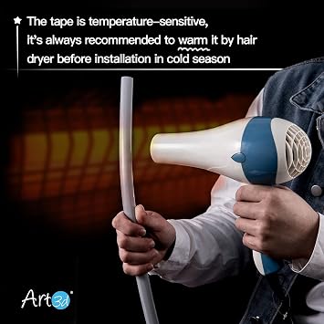 Art3d 10 Ft Peel and Stick Trim for Backsplash Tile Edge, Self-Adhesive Liner for Corner Decor in Black
