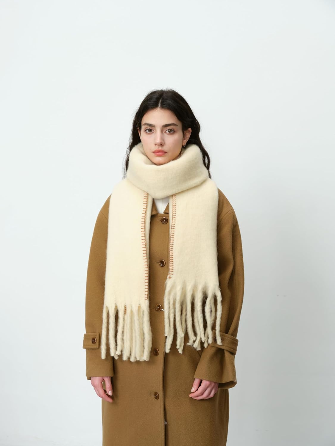 Soft Cashmere Feel Scarf Soft Winter Scarves for Women Long Shawl Large Scarf Cold Weather Thick Blanket Shawl Wrap - Image 2