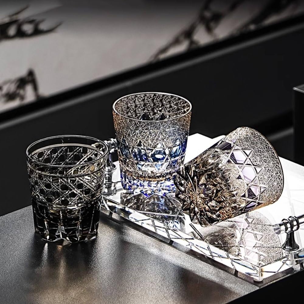 3 Pack Bathroom Toothbrush Cup, Crystal Glass Toothbrush Holder Cup | Crystal Clear Tumbler Makeup Brush Holder for Bedside Table, Bathroom, Vanity,