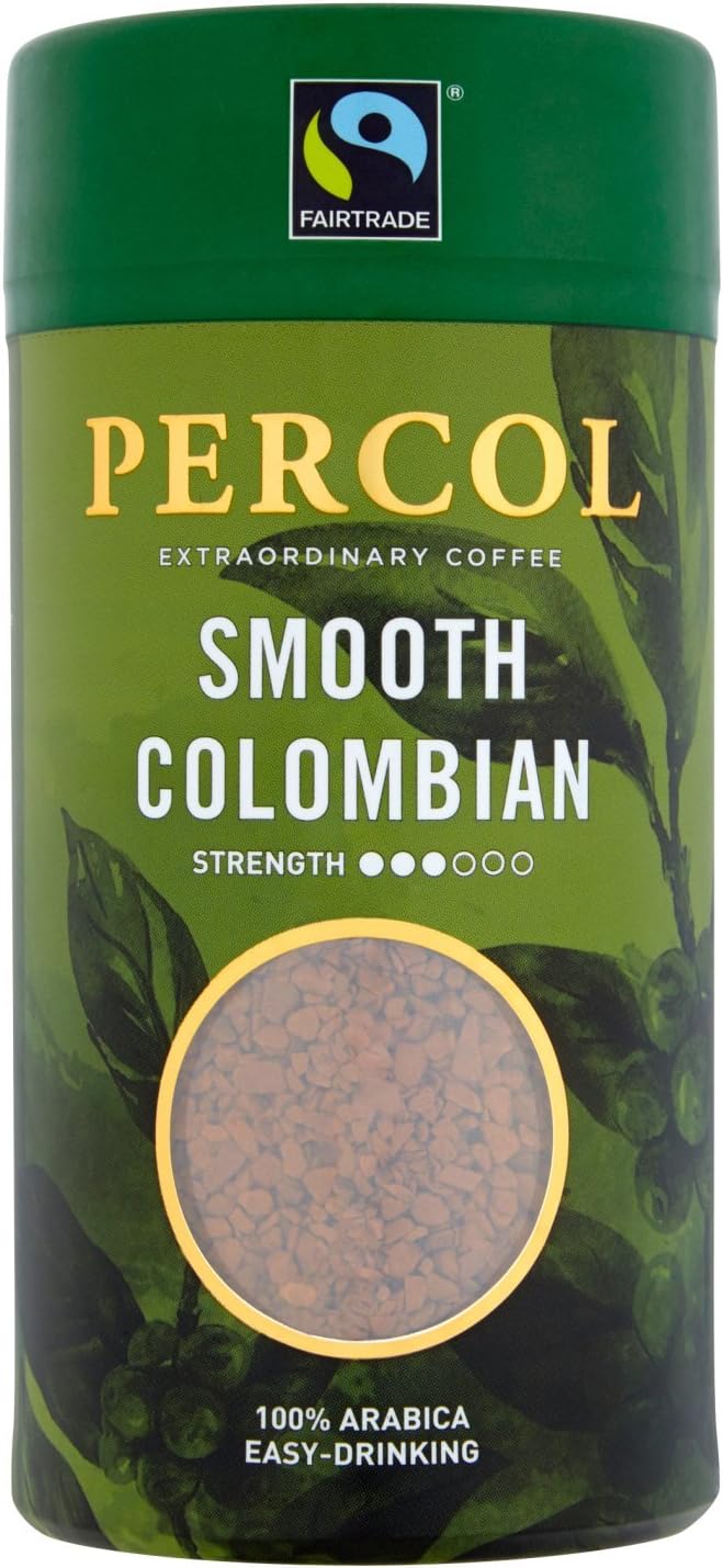 Smooth Colombian Instant Coffee Easy Drinking Flavor 100% Arabica Beans Freeze-Dried - Light Strength 3.5 oz 1 Pk