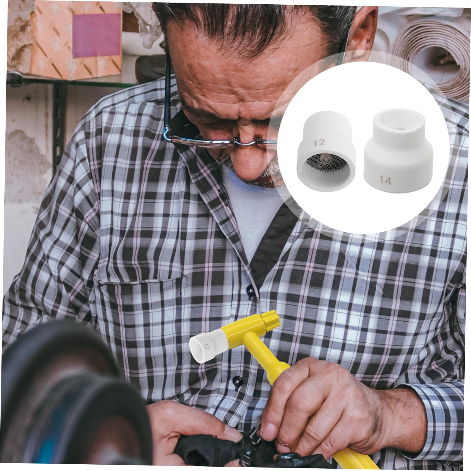 8piezas Taza De Repuesto Para Antorcha Tig Boquilla Cerámica De Oxido Para Compatible Soldadura De Alta Temperatura