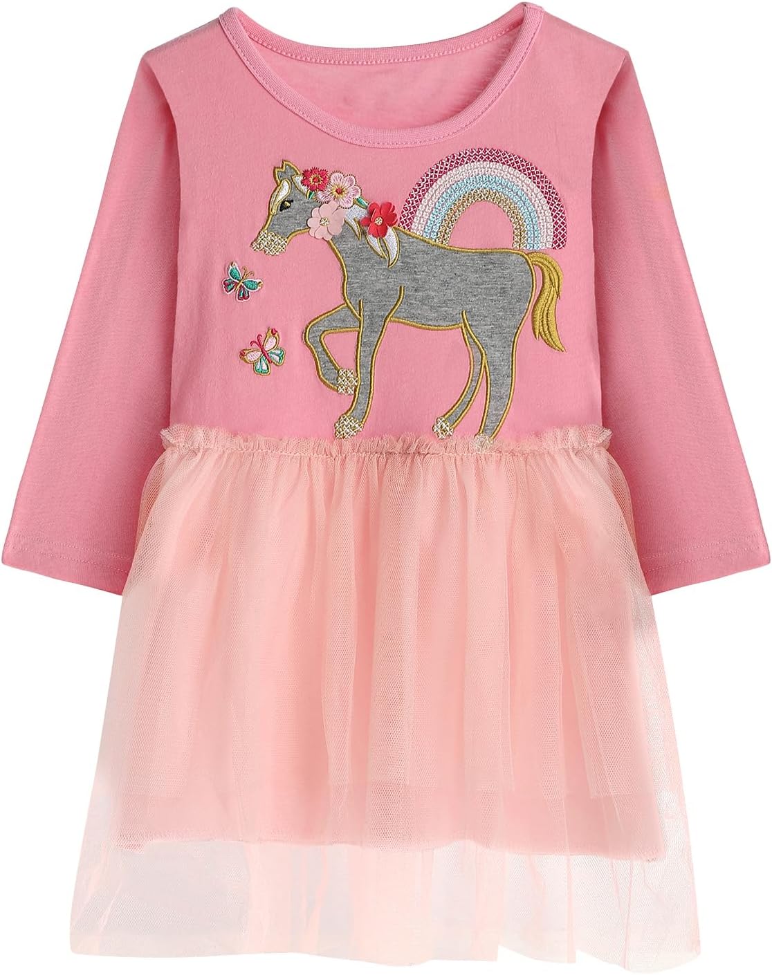 Robe Enfant Fille Manches Longues 2-7 Ans Coton Casual - KAKU NANU