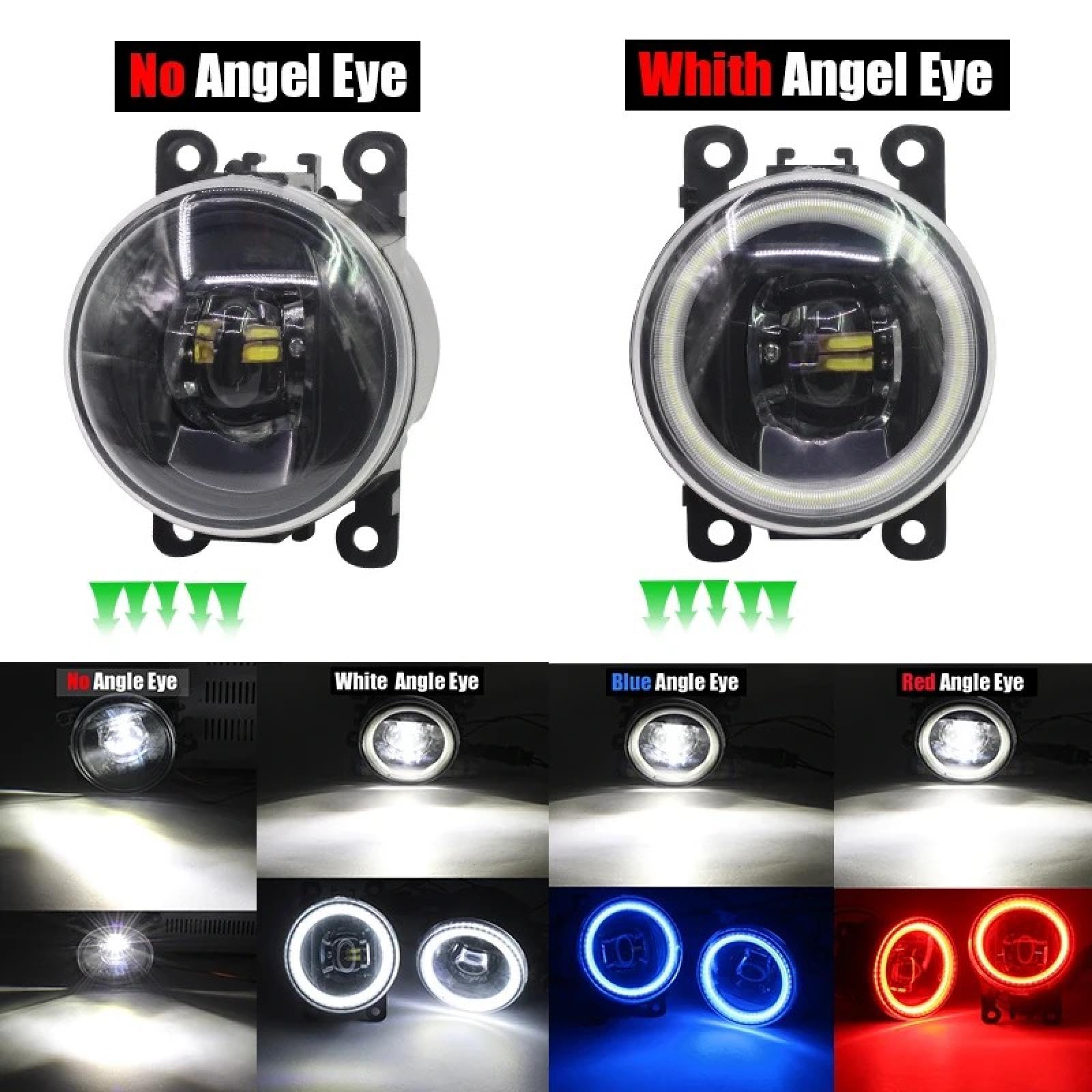 Mistlampen Dla Figo Dla Ka+ Dla Ka 2015 2016 żarówka LED samochodowa H11 przednie światło przeciwmgielne Angel Eye światło do jazdy dziennej DRL 4000 Dla lm 12V