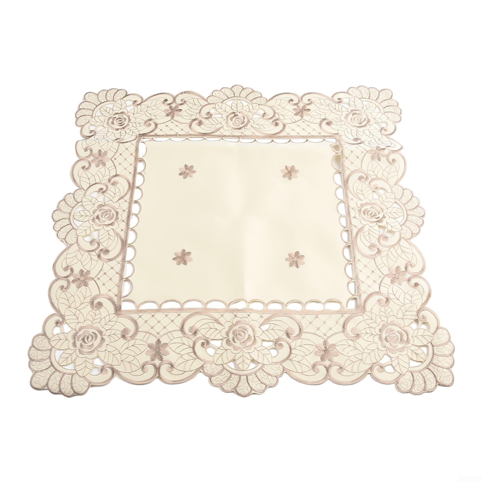 White Embroidered Lace Tablecloth Oval Square Rectangle Floral Table Cloth For Home Wedding Party Decoration Fabric Tea Table Cover