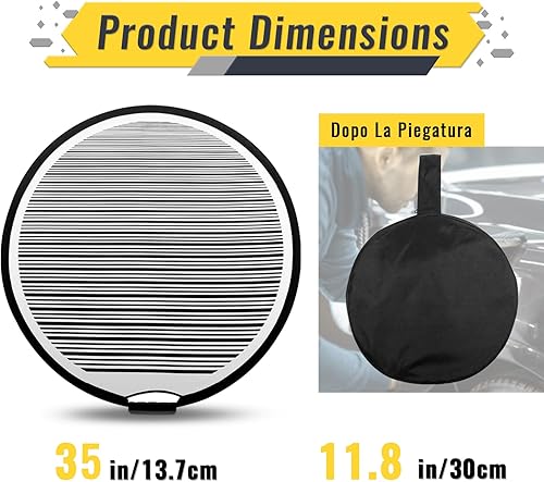 Miniatura 7 de Tablero reflectante plegable con línea de reparación de abolladuras, tela portátil y flexible, línea reflectante para removedor de abolladuras,
