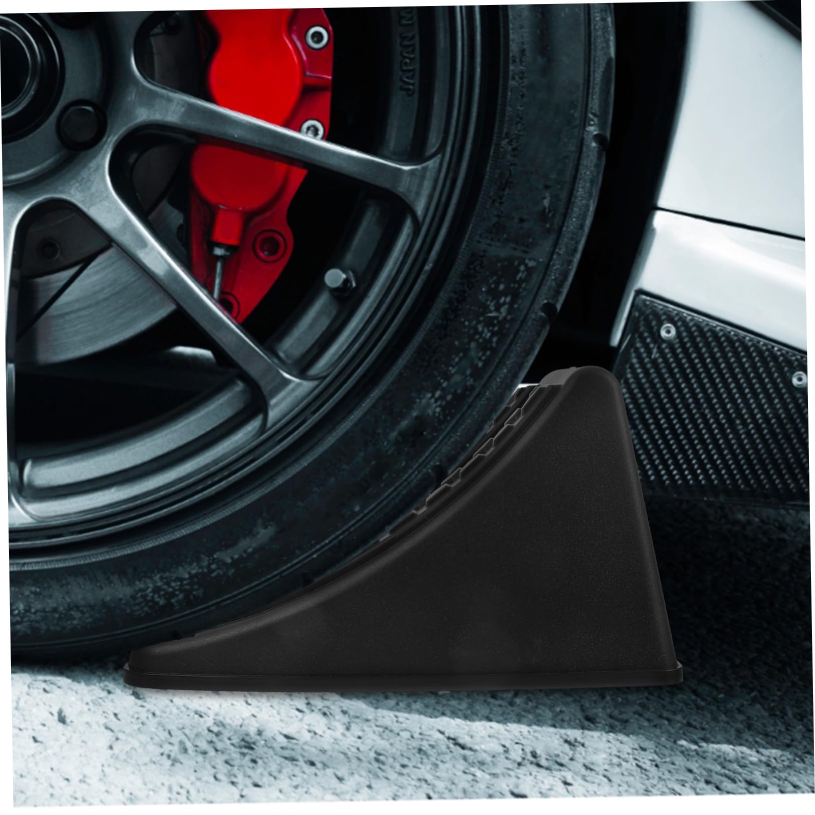 Gatuida Cuñas para Ruedas de Vehículo 2 Piezas Abs Negro para Coche
