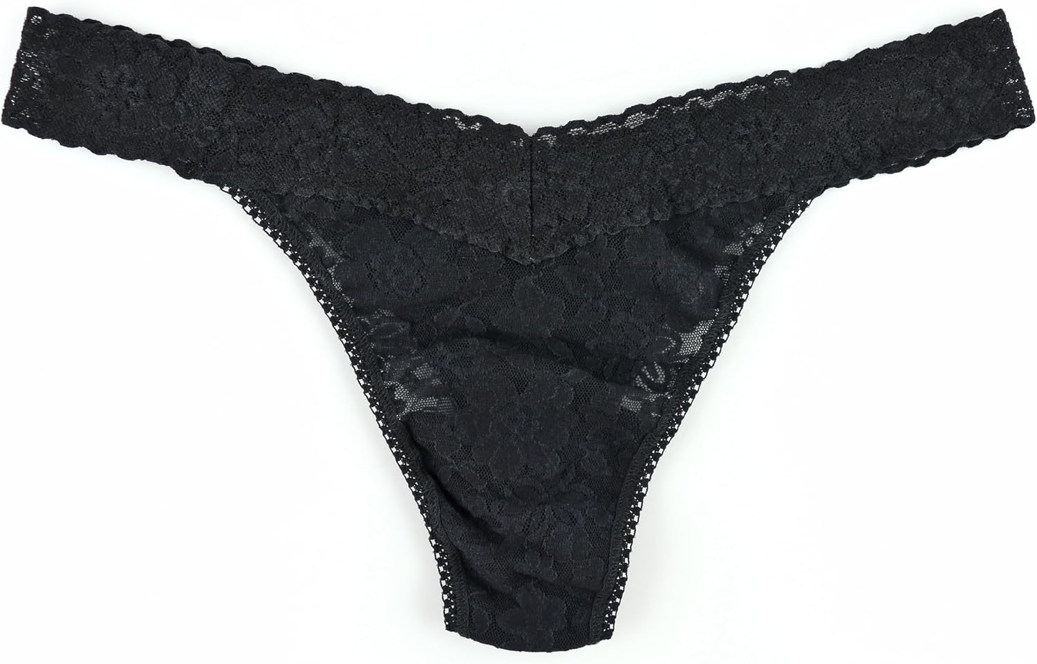 hanky panky - Daily Lace Original Rise Thongs for Women | Lacy Panties, Soft Cotton Blend Underwear, Comfortable Lingerie | One Size (4-14) | Black/Allspice/Taupe/Vanilla/White | 5 Pack