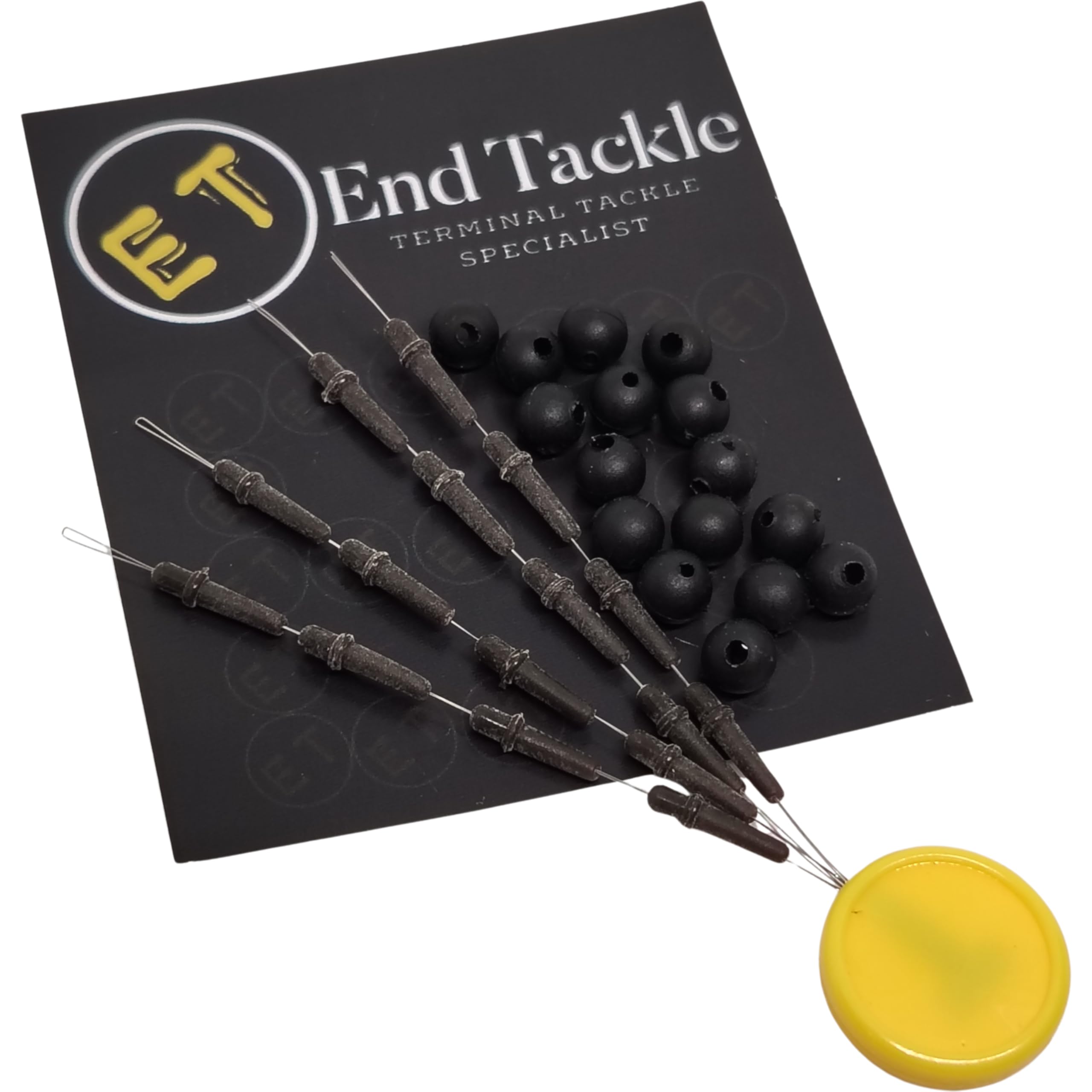 End Tackle Naked Chod System, 16 Tapered Bore Beads, 16 Line Stops. Helicoptor setup. Terminal Tackle (Black)