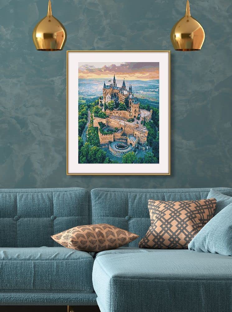 Schipper 609130882 - Dipingere con i Numeri, Burg Hohenzollern, Pittura per Adulti, pennelli e Colori acrilici, 40 x 50 cm