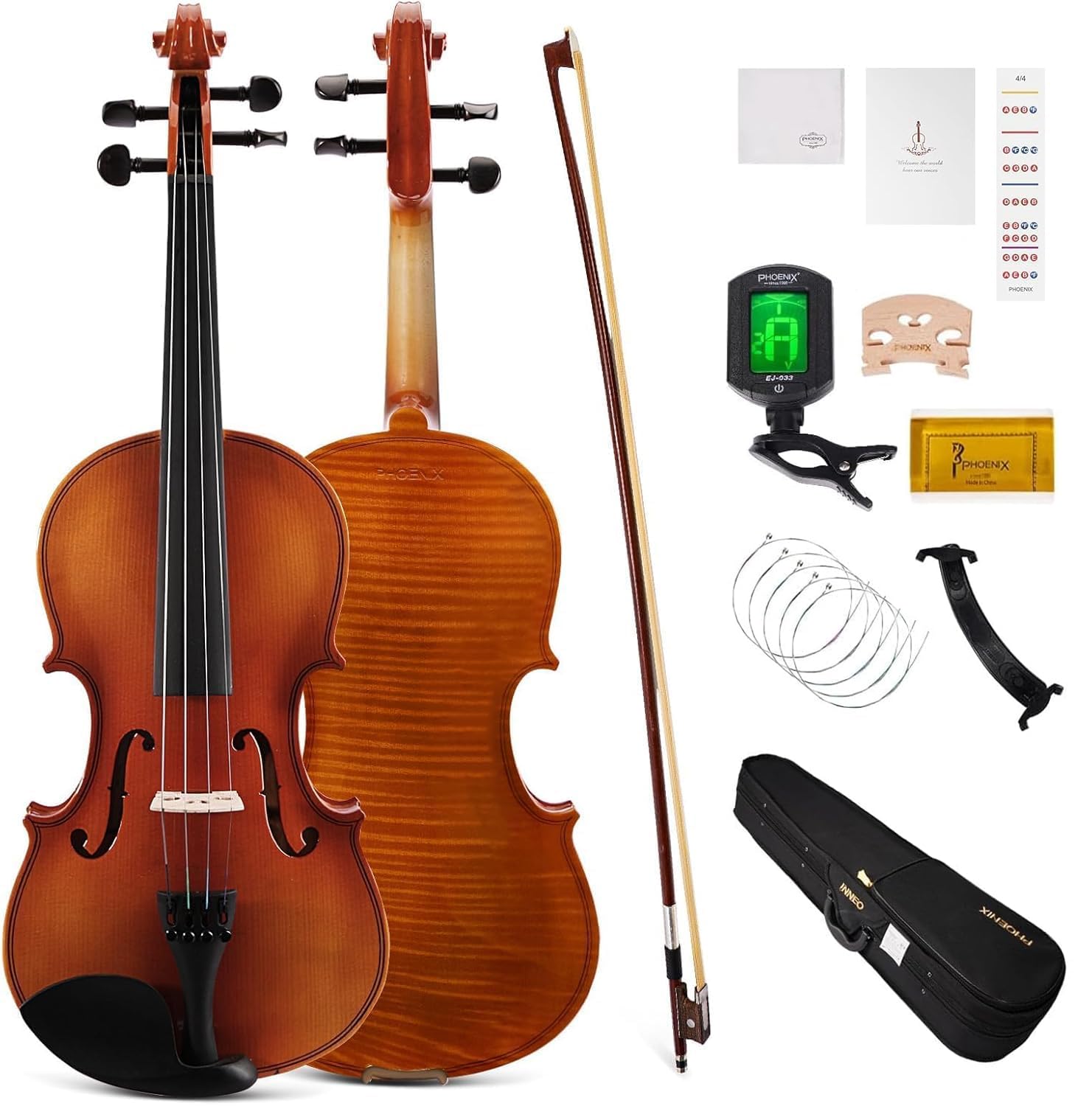 【最終値下げ】バイオリン本体＋弓・ロジン・ケース付き【初心者大人用】 最終値下げ】バイオリン本体＋弓・ロジン・ケース付き【初心者大人用