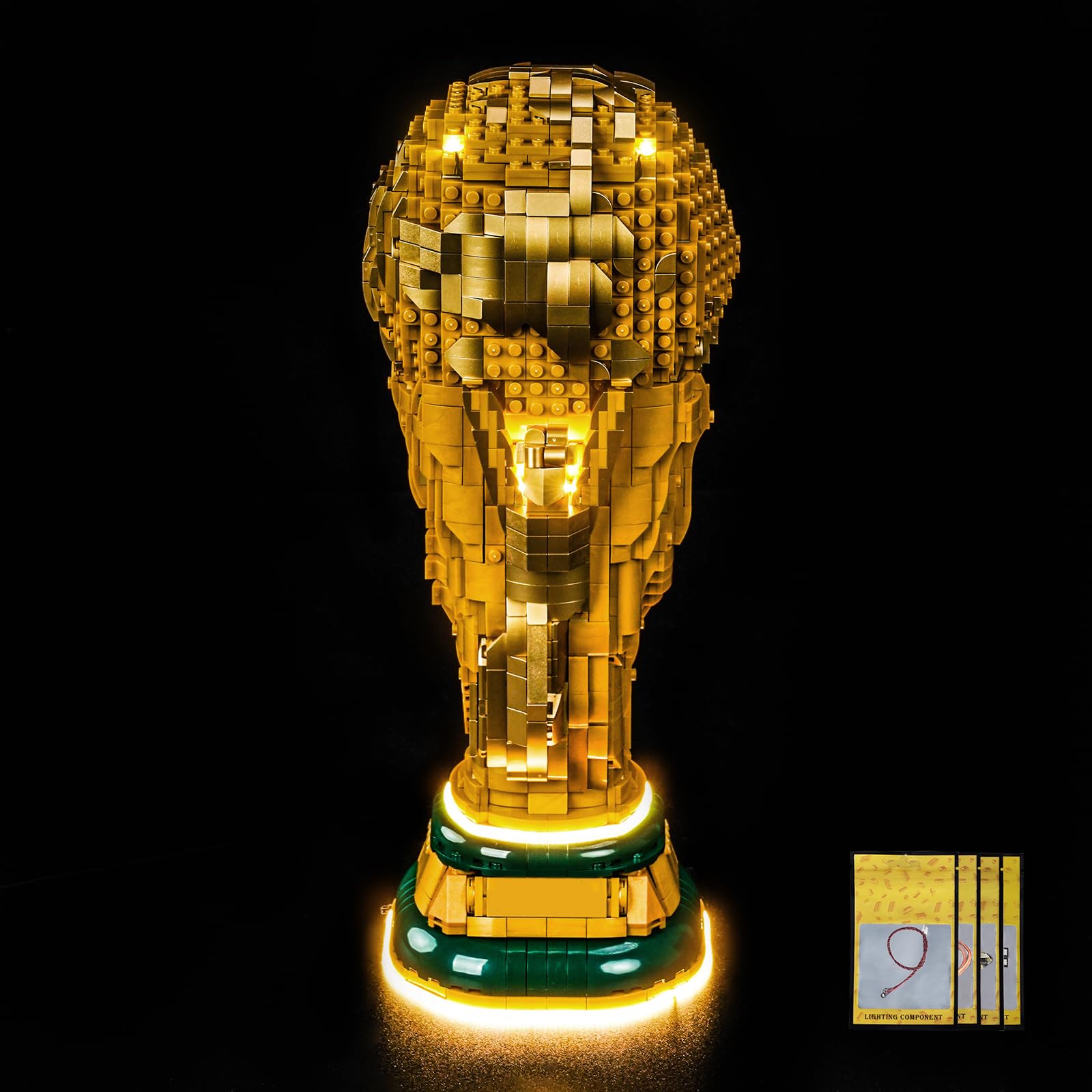 LocoLee Licht Kompatibel mit Lego Offizieller Pokal der FIFA Fußball-Weltmeisterschaft (Kein - Lego-Set) Dekorative Beleuchtung Set Compatible with Lego 43020 FIFA World Cup Official Trophy