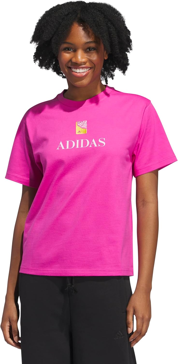 Adidas Womens Jet Set Cabana Graphic T-Shirt - Image 2