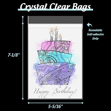 Frametory 5x7 Inches Plastic Sleeves Clear Storage Bags, 50 Pcs