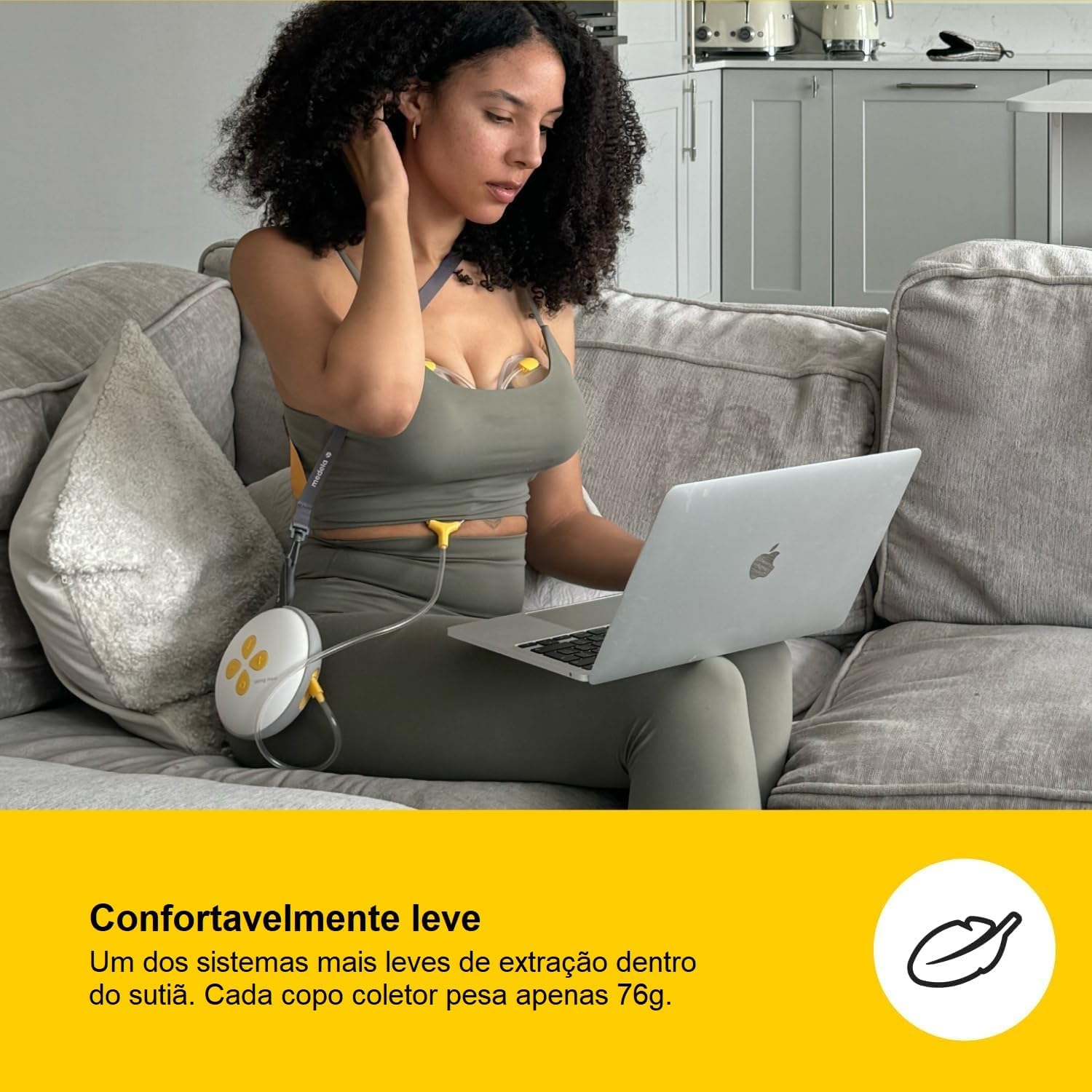 Bomba Tira Leite Elétrica Dupla Swing Maxi Hands Free | Fácil de Usar, Intuitiva, Ideal para a Extração em Movimento e com Mãos Livres