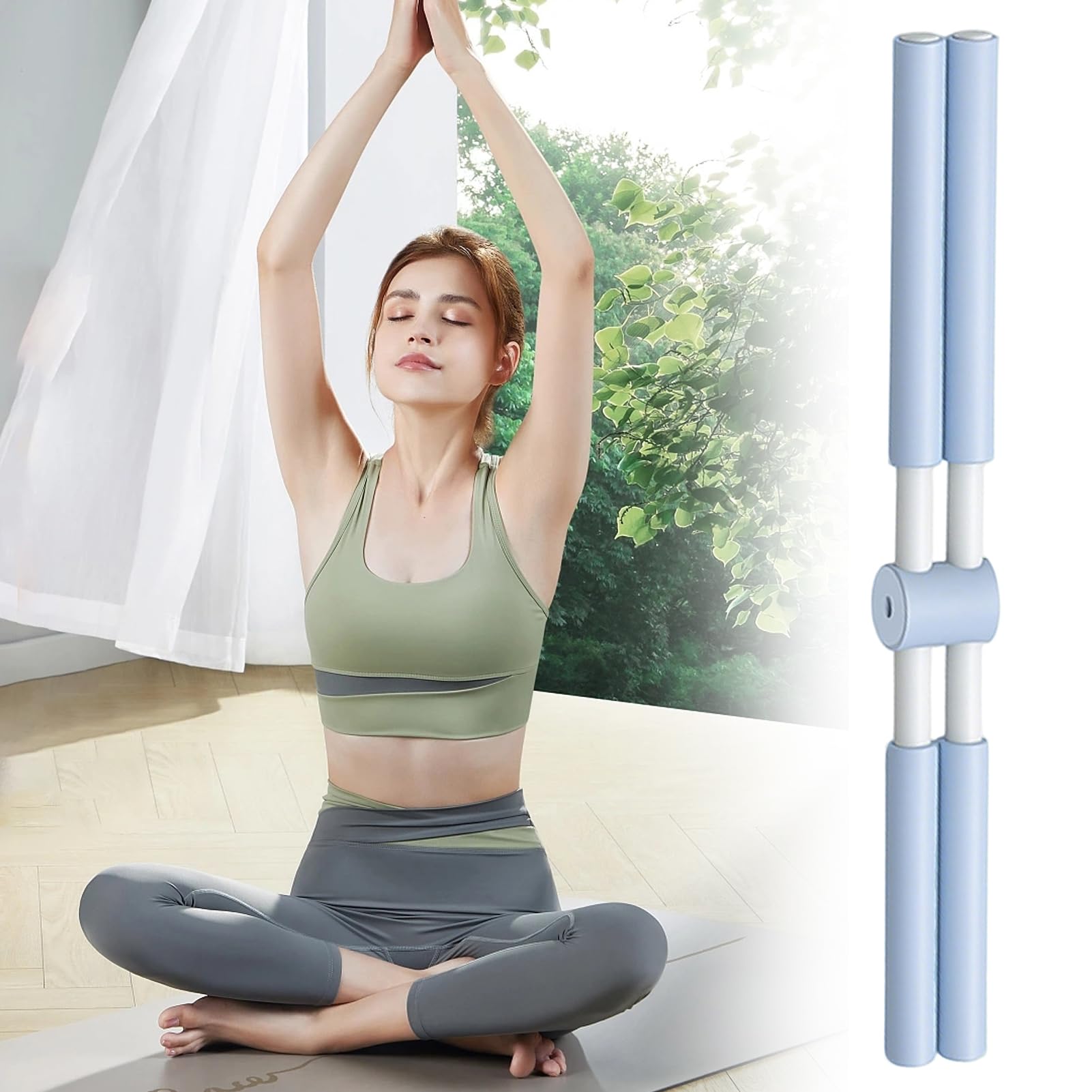 Professionnel Correcteur de bâtons de yoga et de Postures, lisser pour correction de la bosse du cou, poteau extensible mobilité portable