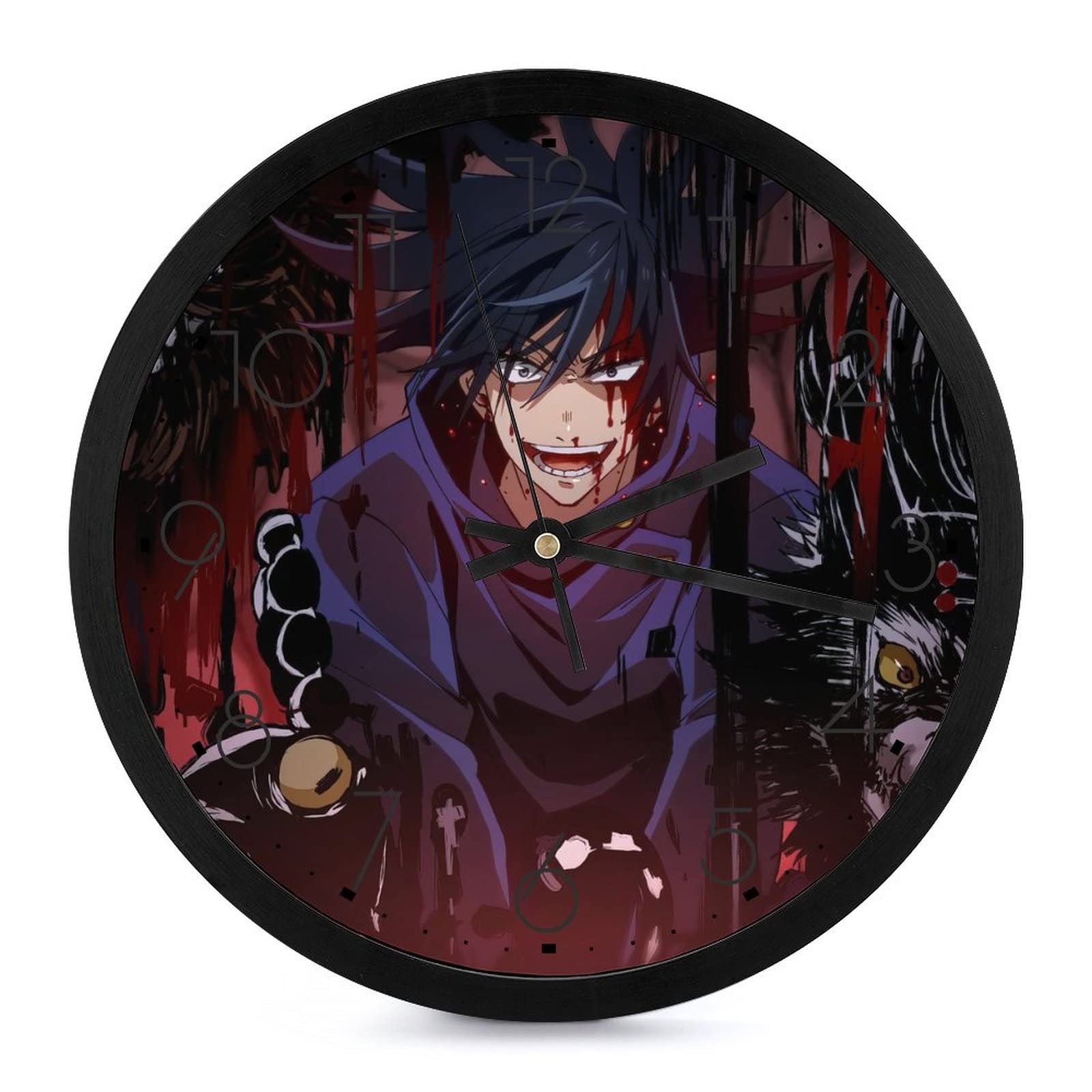 Horloge anime boy pour chambre d'ado et cuisine avec grands chiffres