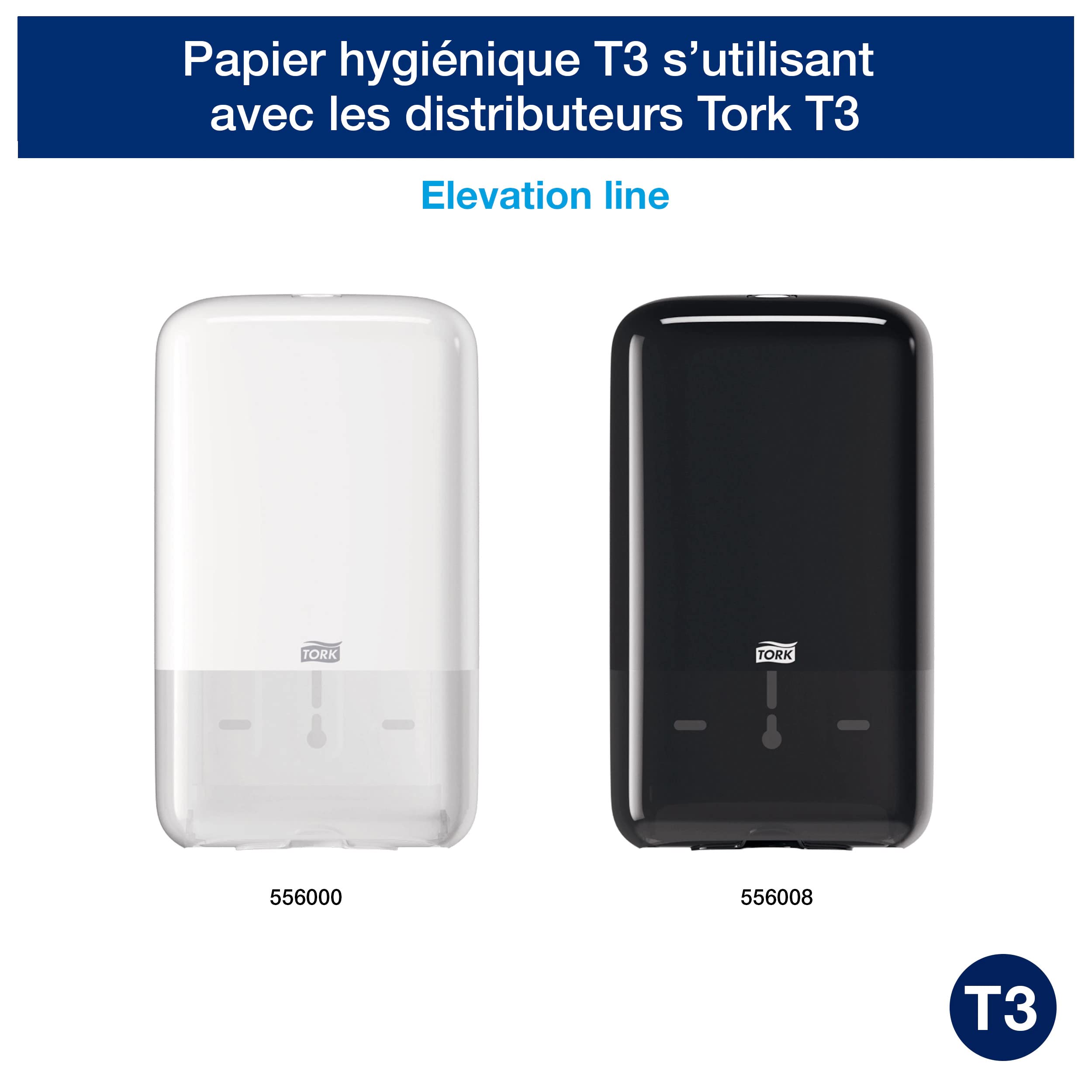 Tork Papier Toilette Feuilles extra-doux blanc T3, Premium, 2 plis, 30 x 252 feuilles, 114276