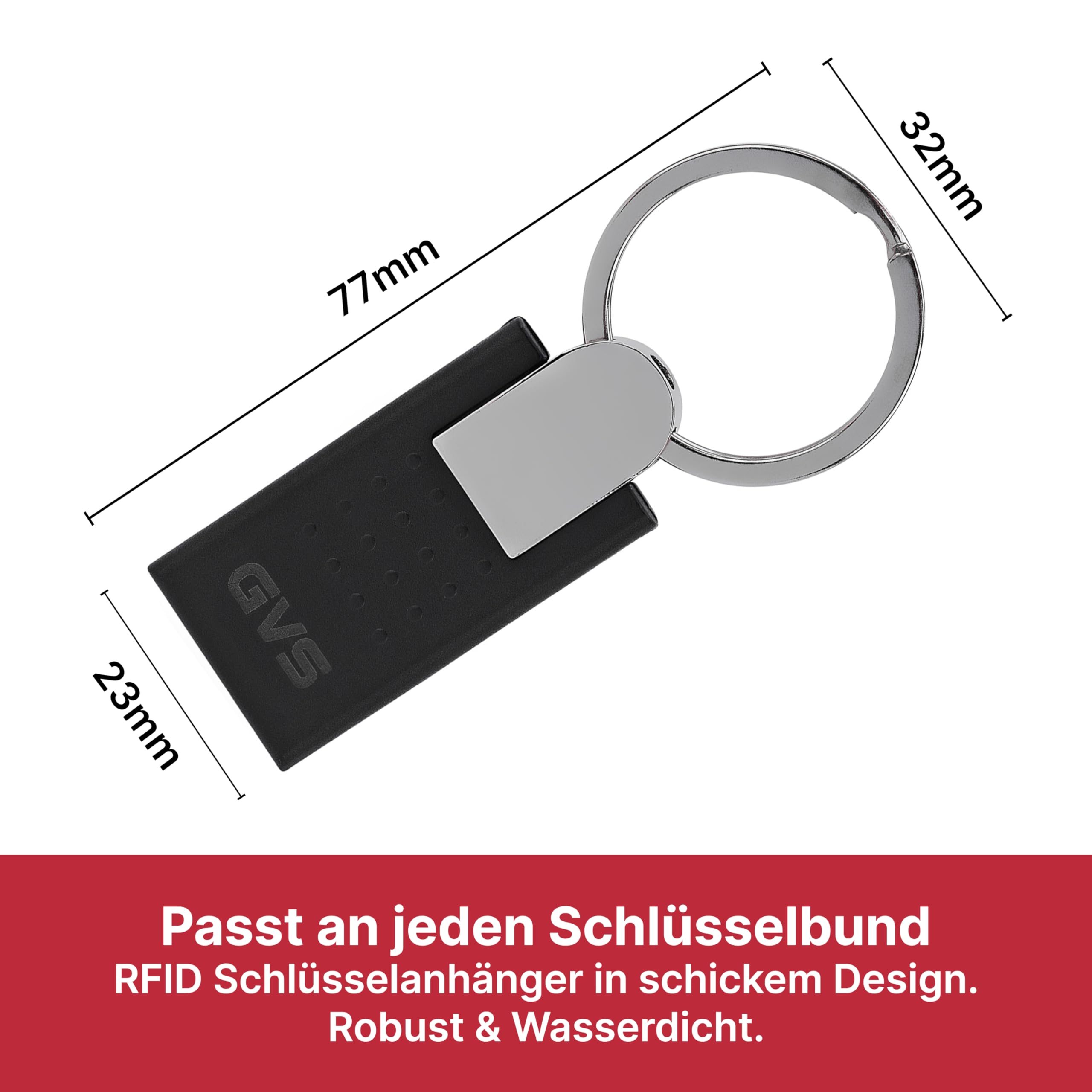 GVS RFID Schlüsselanhänger - Sicherer Zugang für alle Türsprechanlagen & Zutrittskontrollsysteme mit schlüssellosem Zugang dank verschlüsselter RFID Übertragung