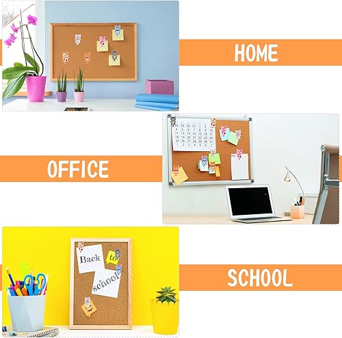 Miniatura 3 de Prasacco 30 pines de empuje tachuelas de pulgar de gato pasadores decorativos para tablero de corcho tachuelas para colgar en la pared chinchetas